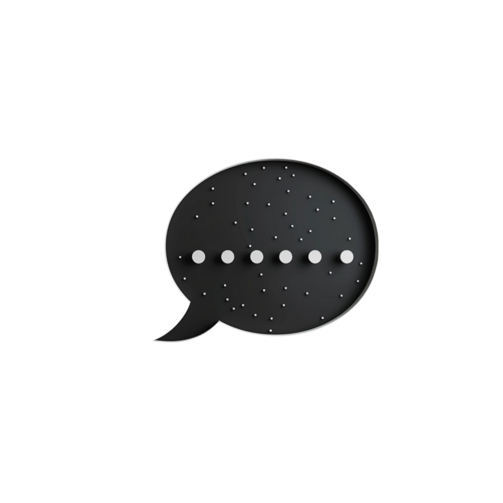 Digital Dialogue Black Icon for Online Chat png