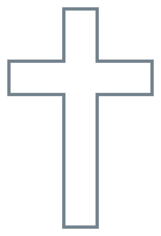 Cross of christian crucifix. Simple logo icon of christian Symbol of church of Jesus. sign of catholic, religious and orthodox faith vector