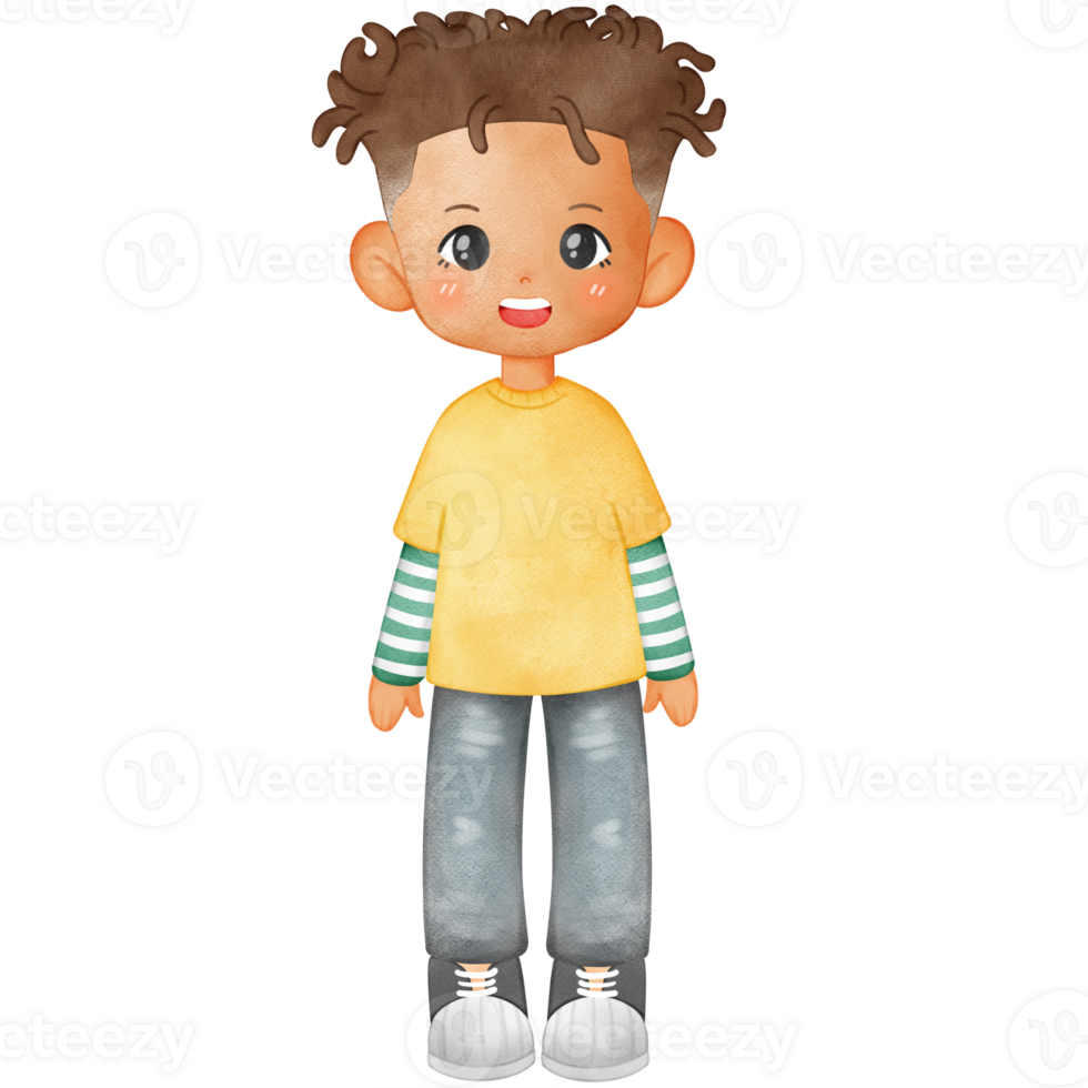 Illustration of a man character, cute character hand drawing png