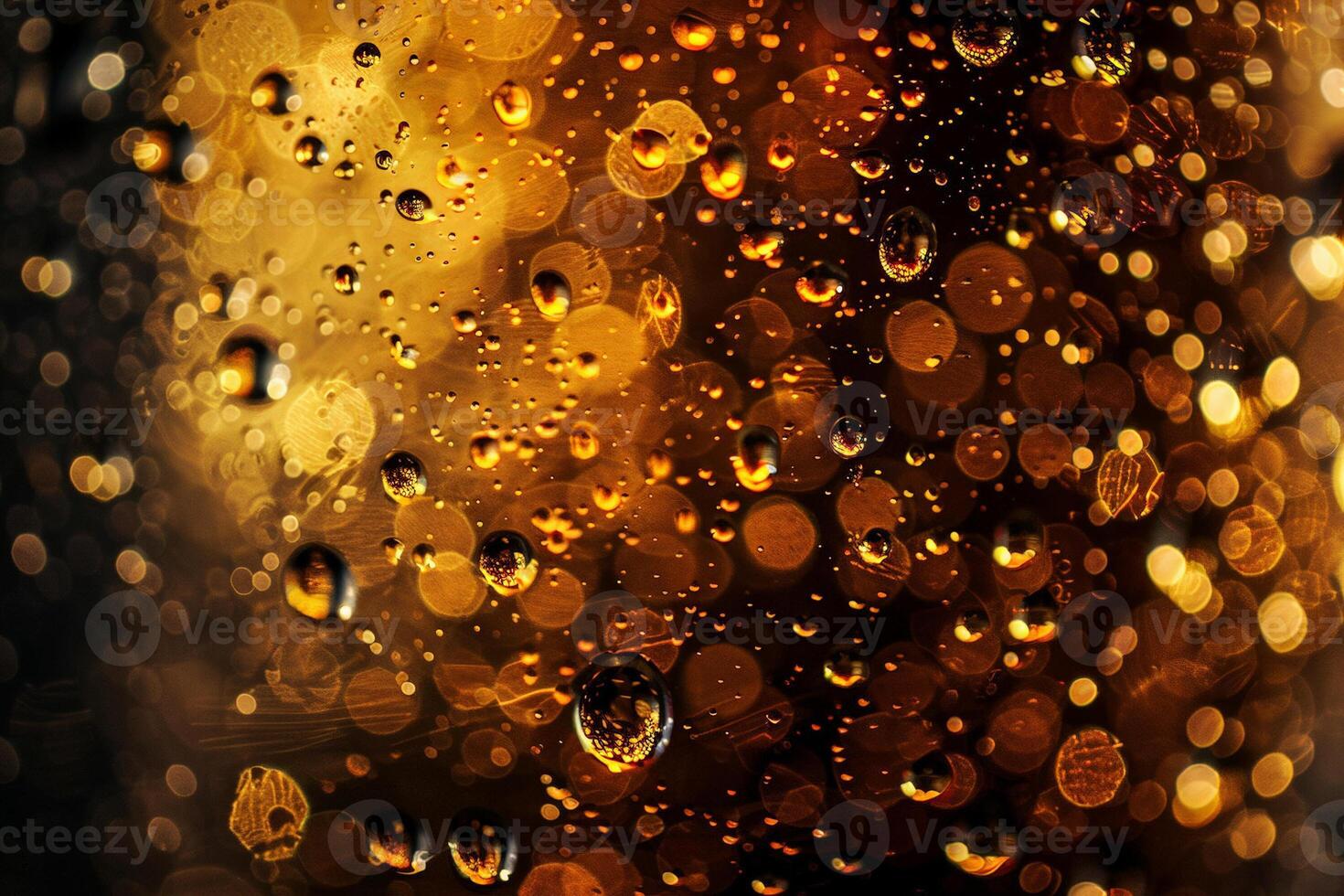 Abstract representation of beer bubbles, macro photography, subtle gradients from light to dark photo