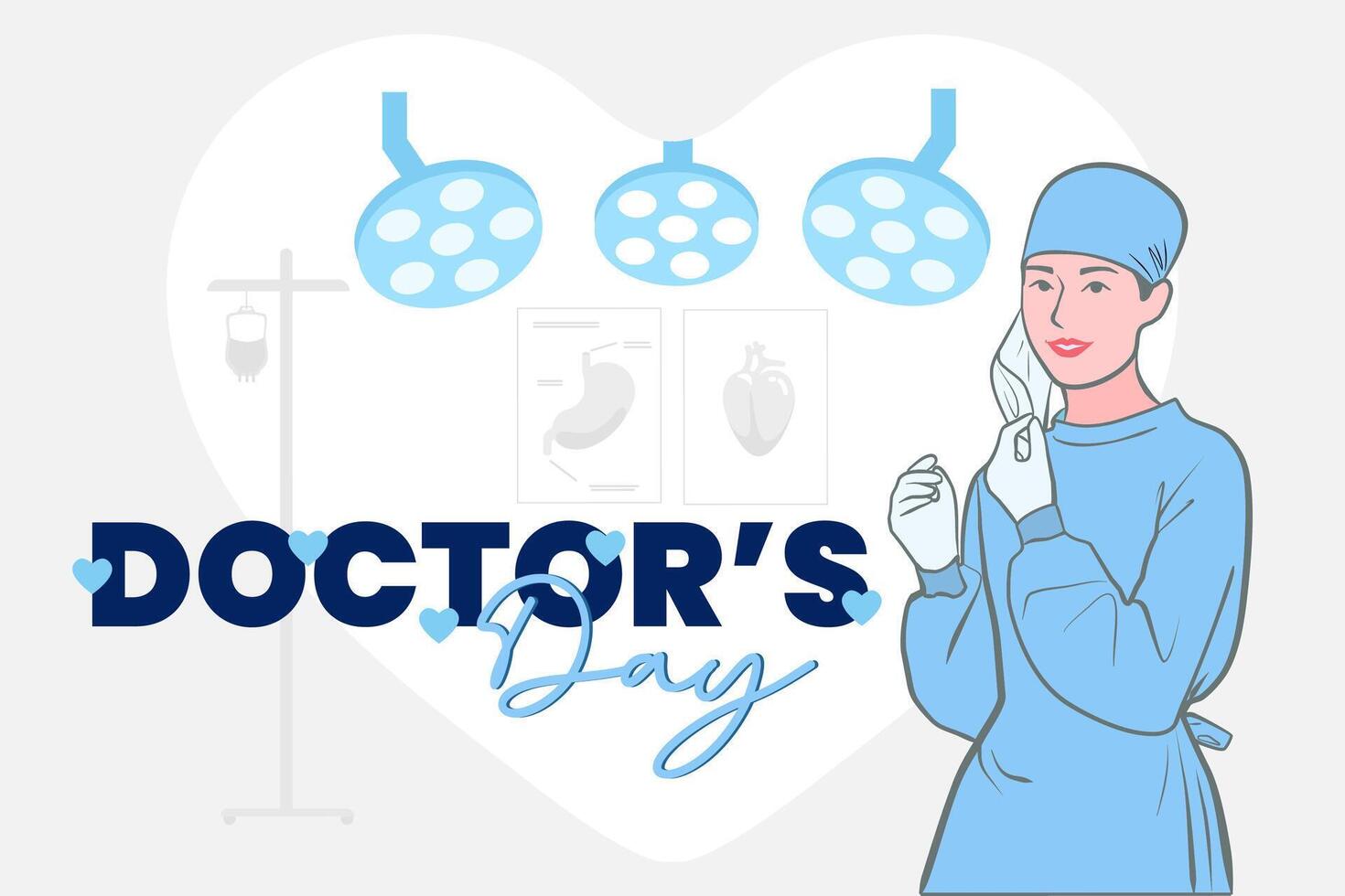 banner of National Doctors Day. vector