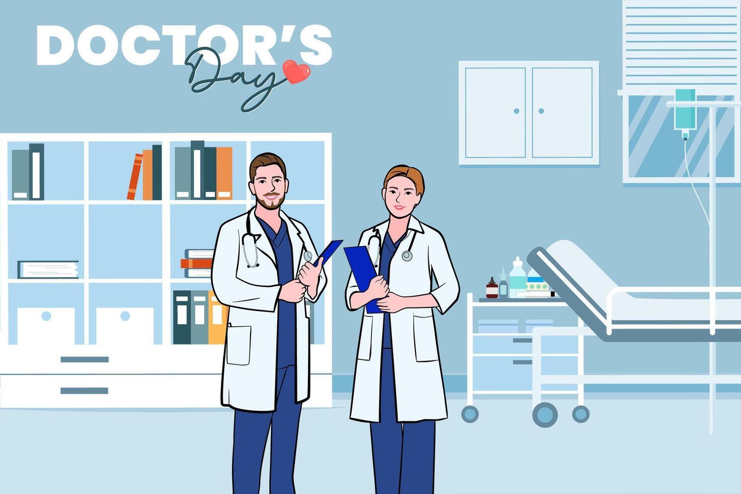 banner of National Doctors Day. vector