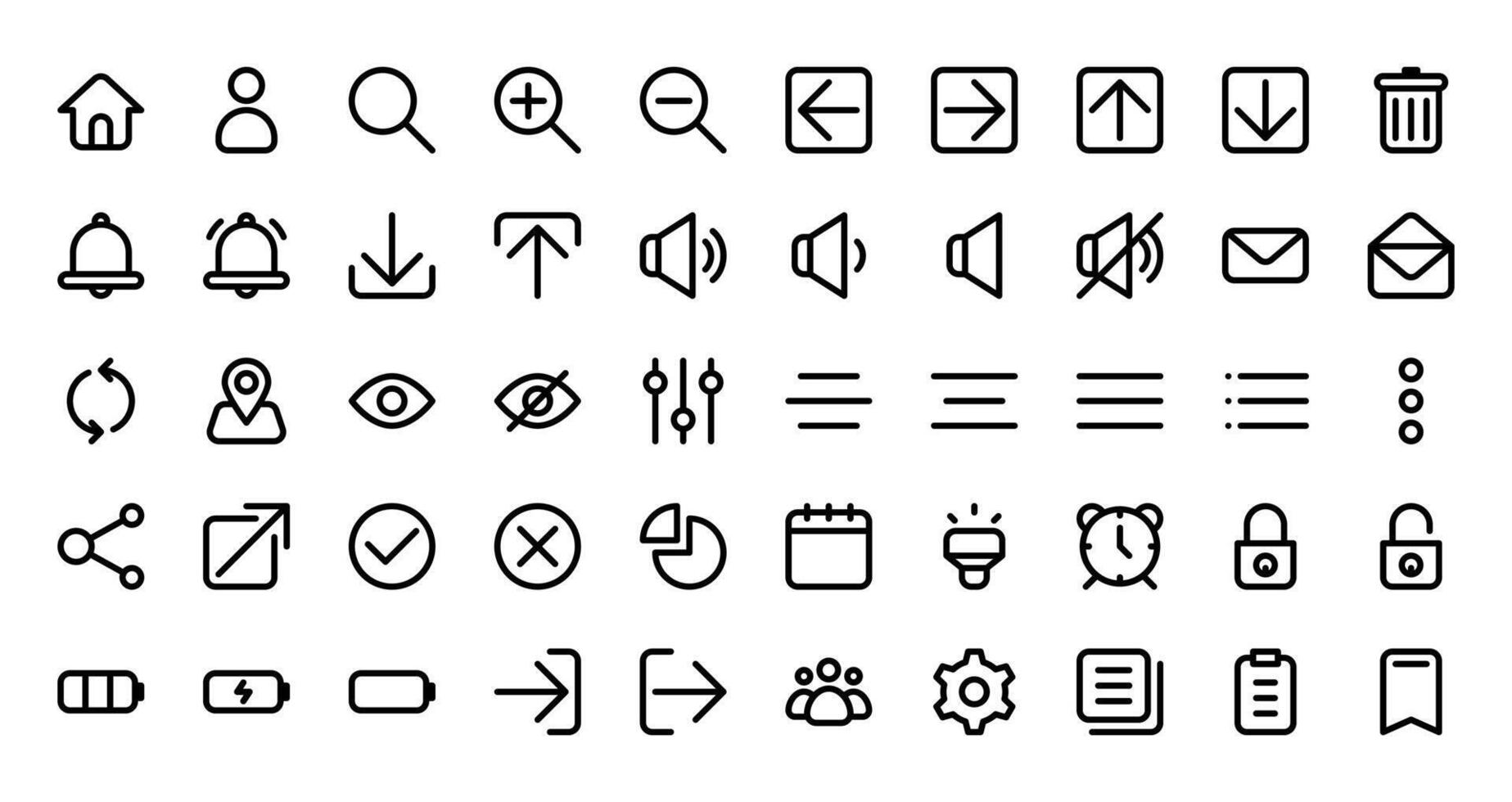 User Interface Icon Set vector