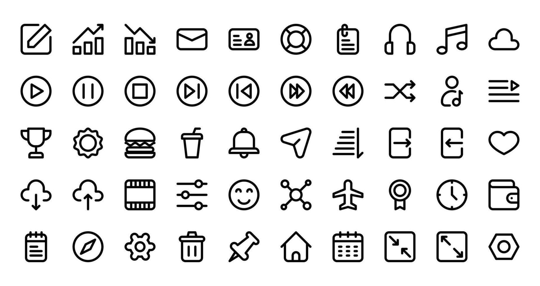 User Interface Icon Set vector