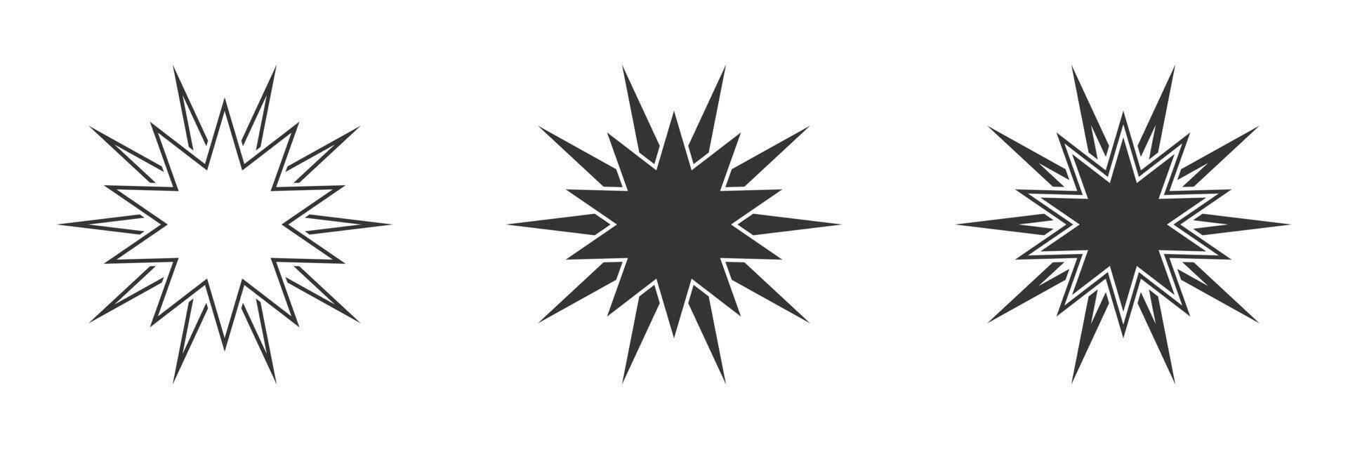 Fire explosion icon. illustration. vector
