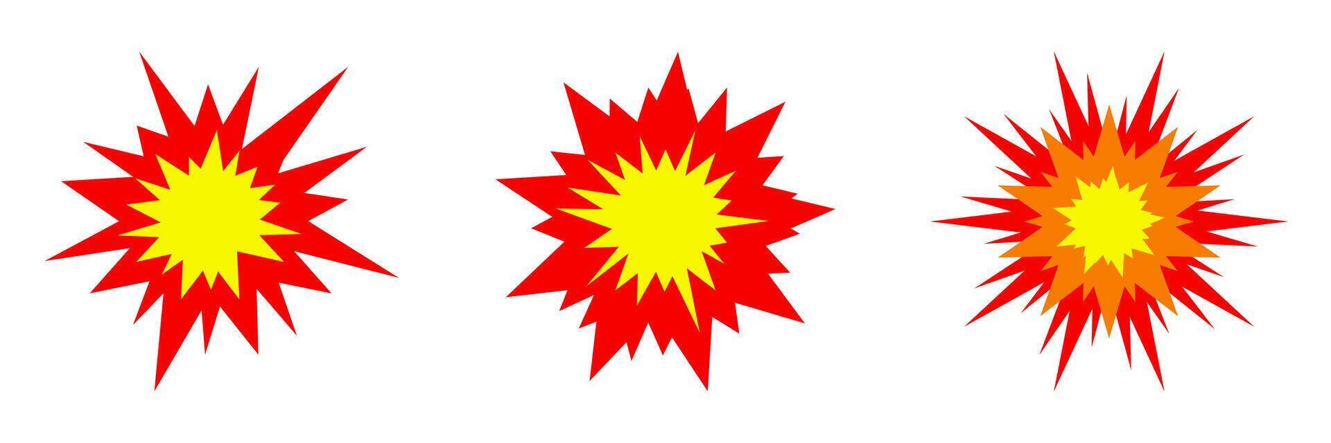 Fire explosion icon. illustration. vector