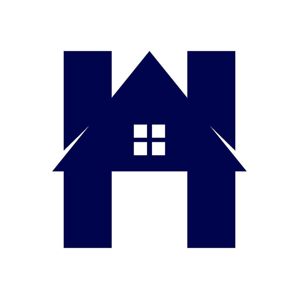 House Letter H Company Logo vector