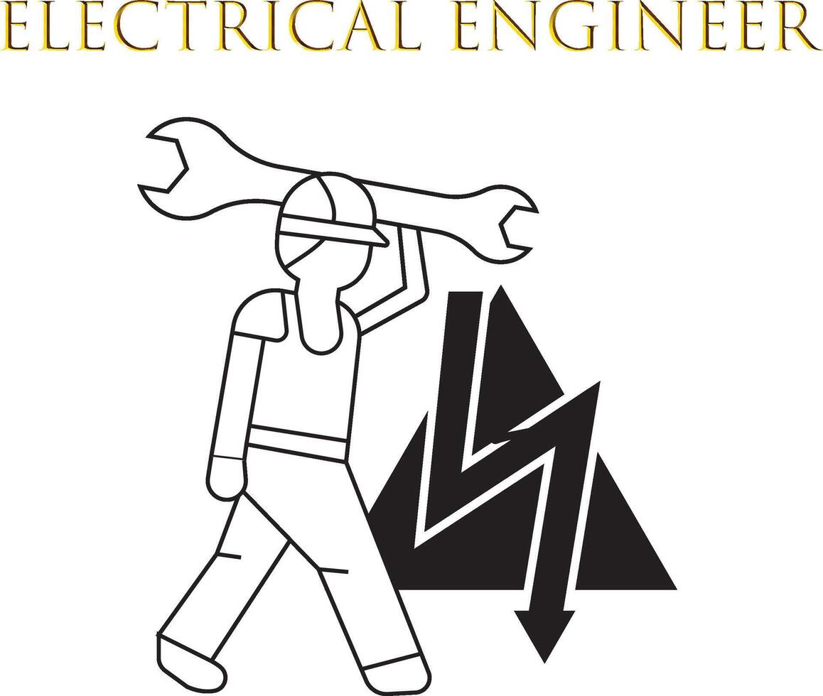 Ingenieria icono colocar. conteniendo Plano, ingeniero, herramientas, construcción, mecánico, industrial, obrero, motor, fabricación y maquinaria iconos.electricista Delgado línea íconos vector