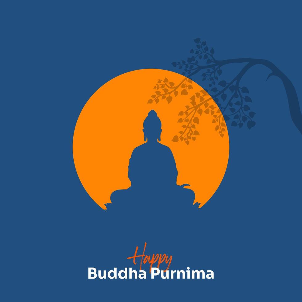 Buddha Purnima, Buddha Jayanti, Happy Vesak Day Social Media Poster vector