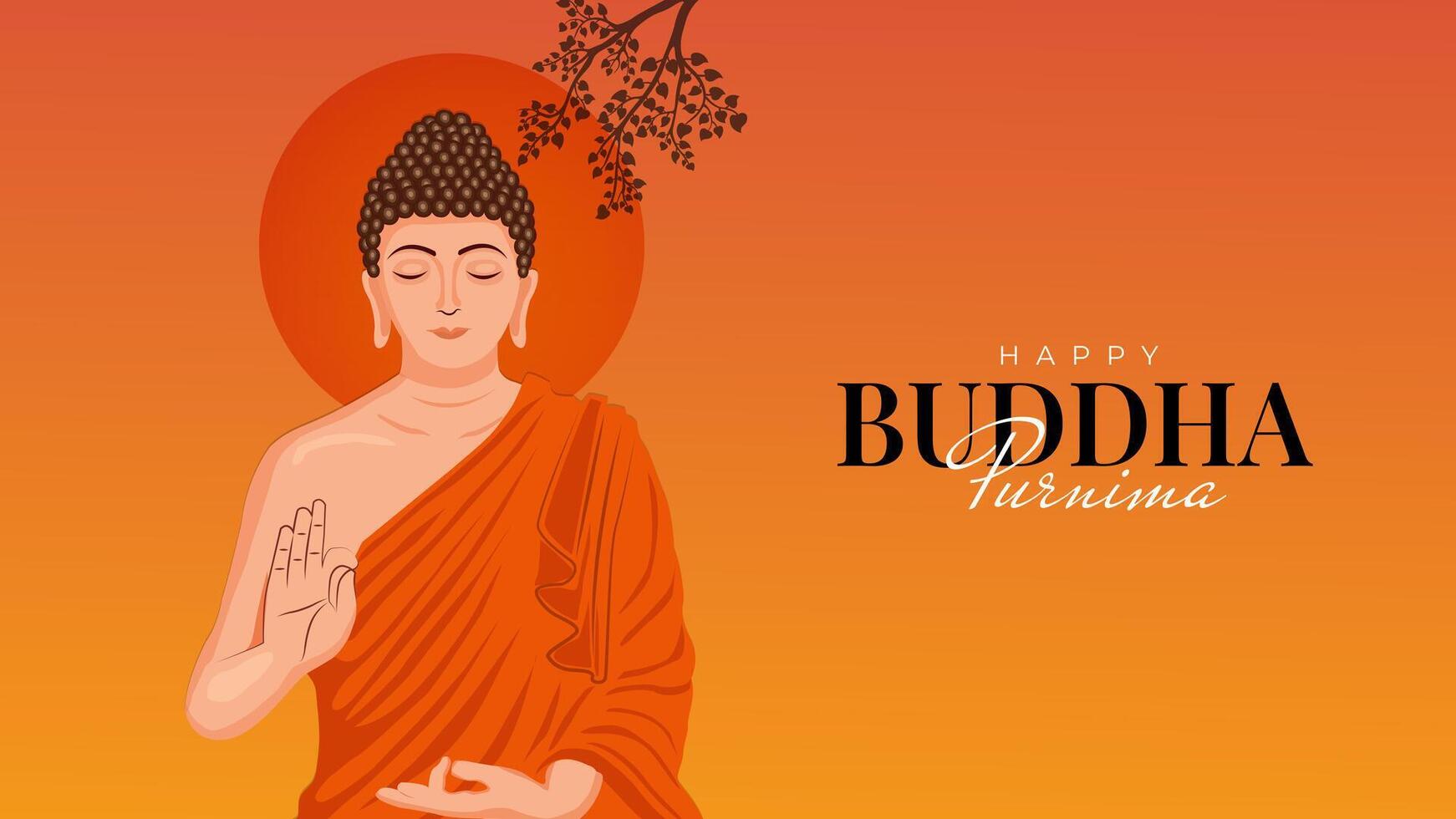 Buddha Purnima, Buddha Jayanti, Happy Vesak Day Social Media Poster vector