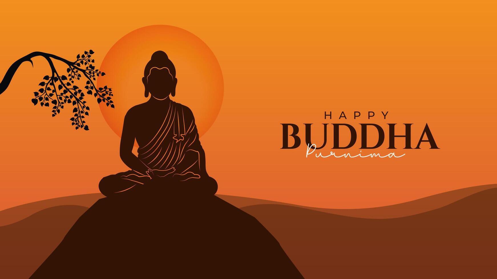 Buddha Purnima, Buddha Jayanti, Happy Vesak Day Social Media Poster vector