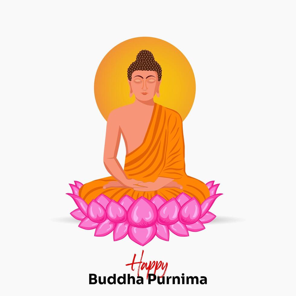 Buddha Purnima, Buddha Jayanti, Happy Vesak Day Social Media Poster vector
