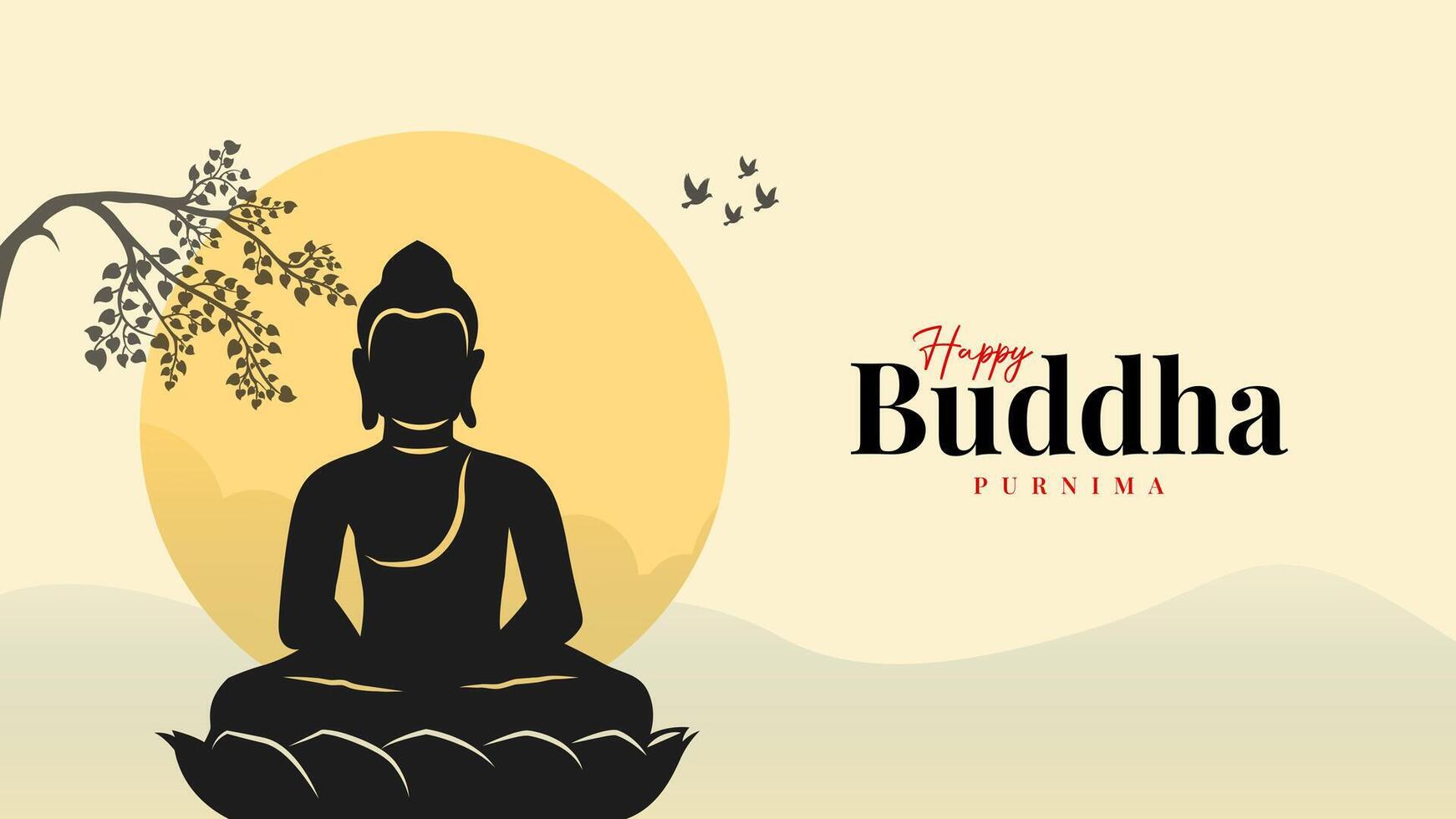 Buddha Purnima, Buddha Jayanti, Happy Vesak Day Social Media Poster vector