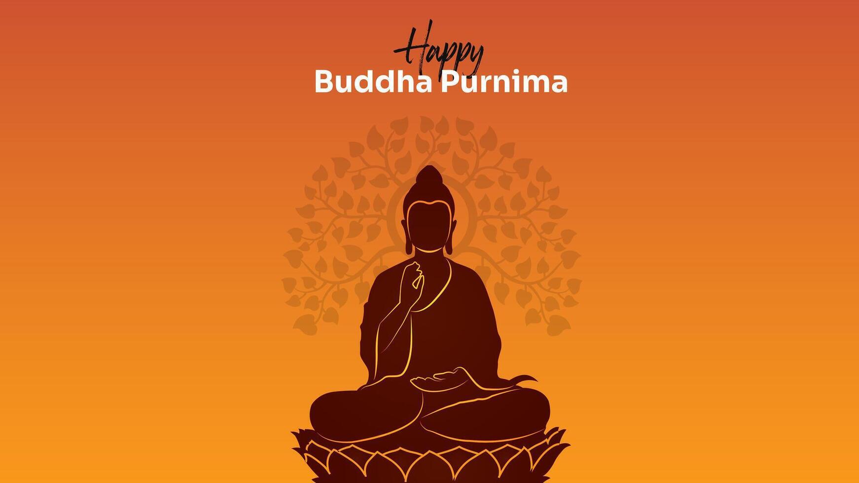 Buddha Purnima, Buddha Jayanti, Happy Vesak Day Social Media Poster vector