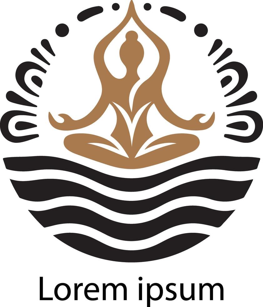 Yoga icons and logos set - graphic design elements in outline style for spa center, fitness or yoga studio Yoga. Set of line icons and symbols. illustration. vector