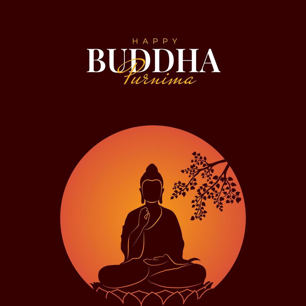 Buda purnima, Buda jayanti, contento vesak día social medios de comunicación póster vector