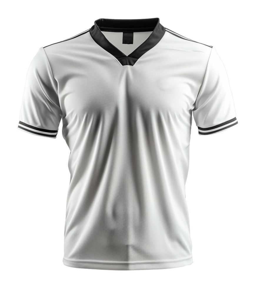 calcio maglia modello modello con davanti Visualizza, generato ai png