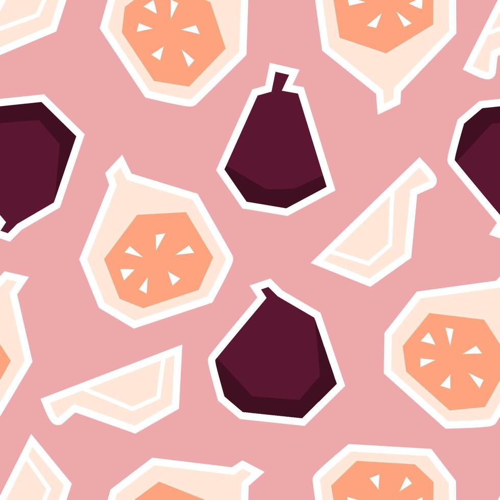 Seamless pattern of geometric figs vector