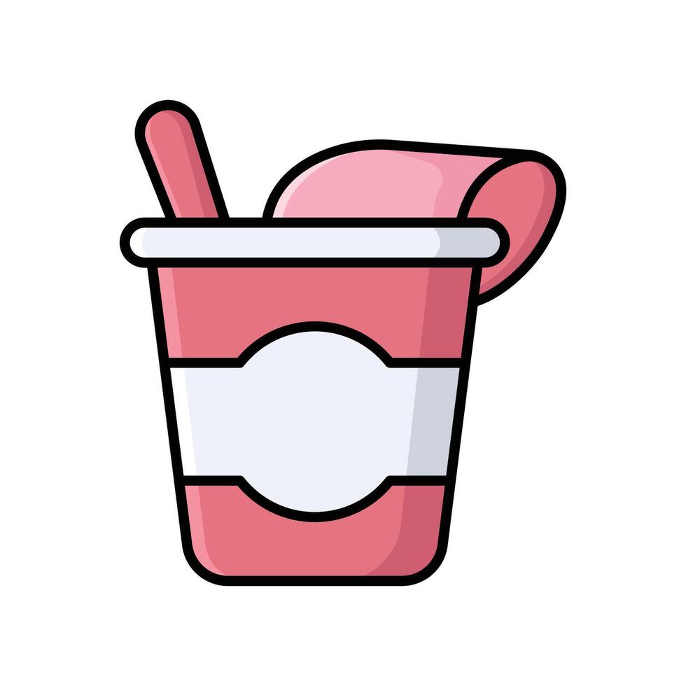 yogurt icon simple and clean vector