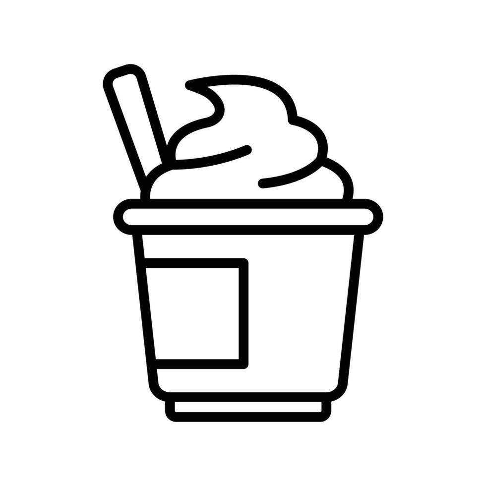 yogur icono sencillo y limpiar vector