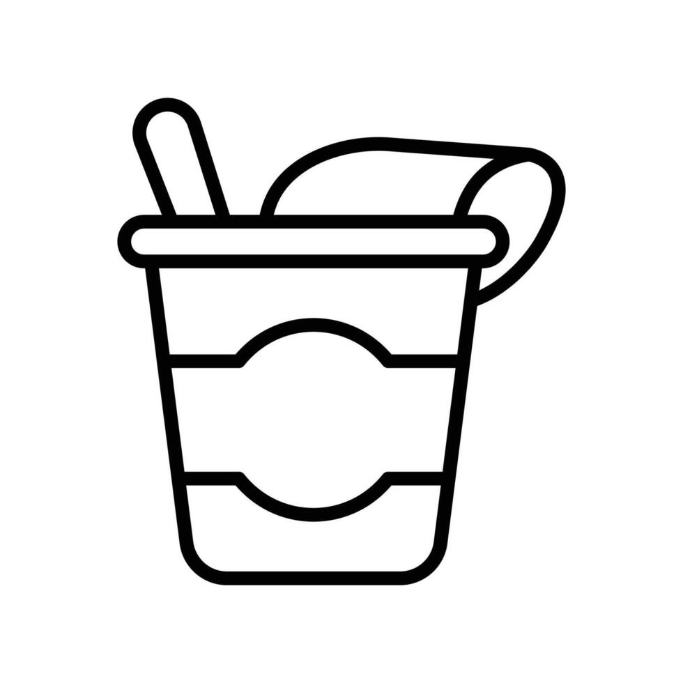 yogur icono sencillo y limpiar vector