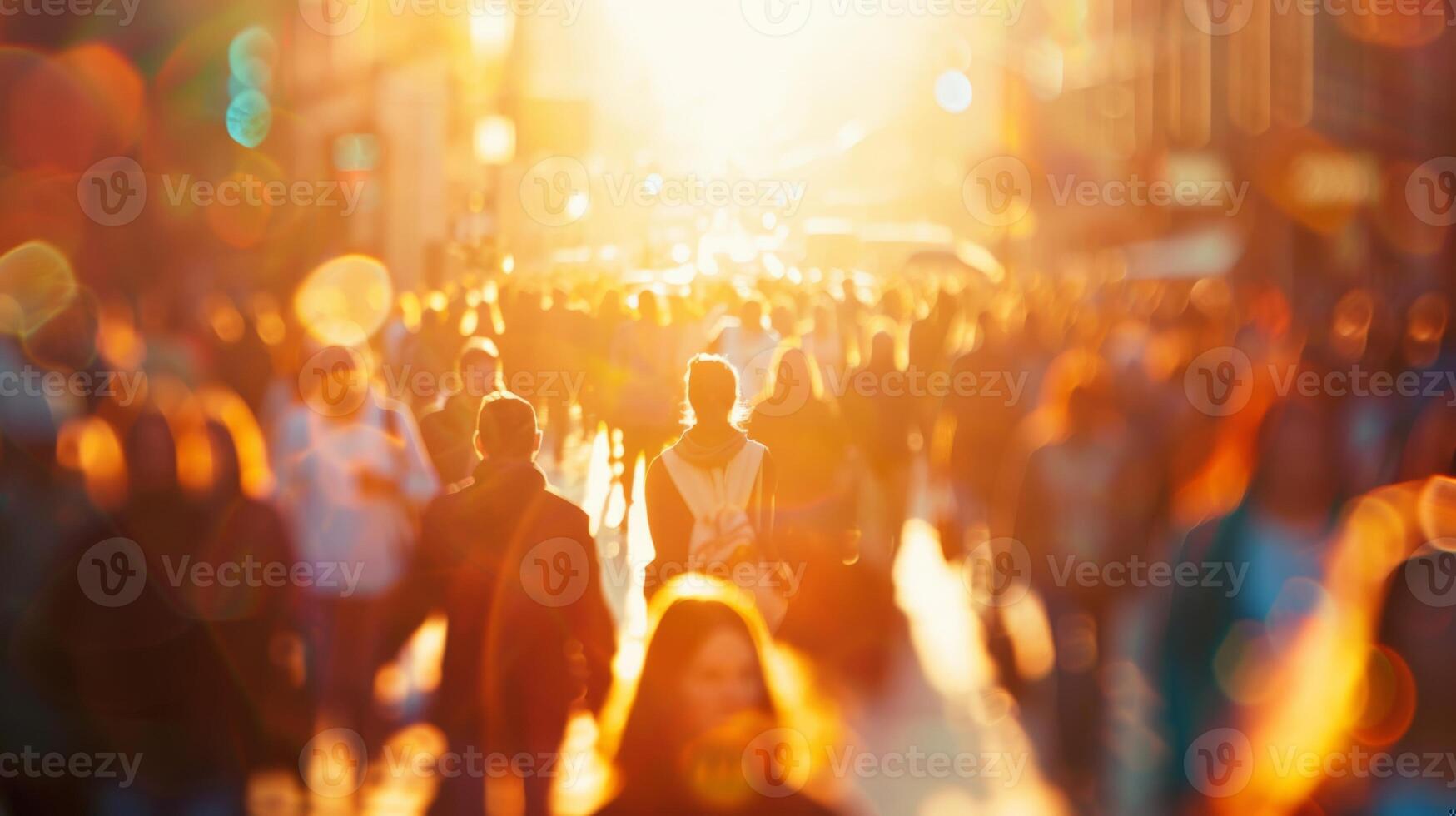 blurred Crowd of People Walking, dynamic photo