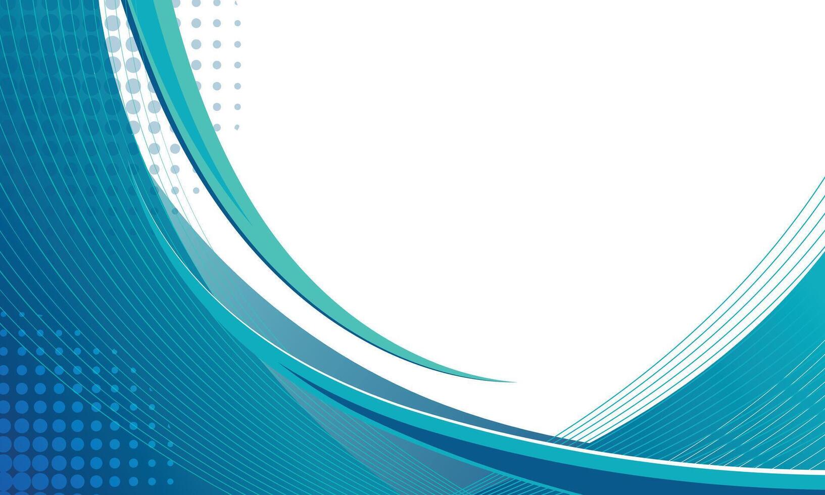 Abstract background of wavy curved blue lines vector