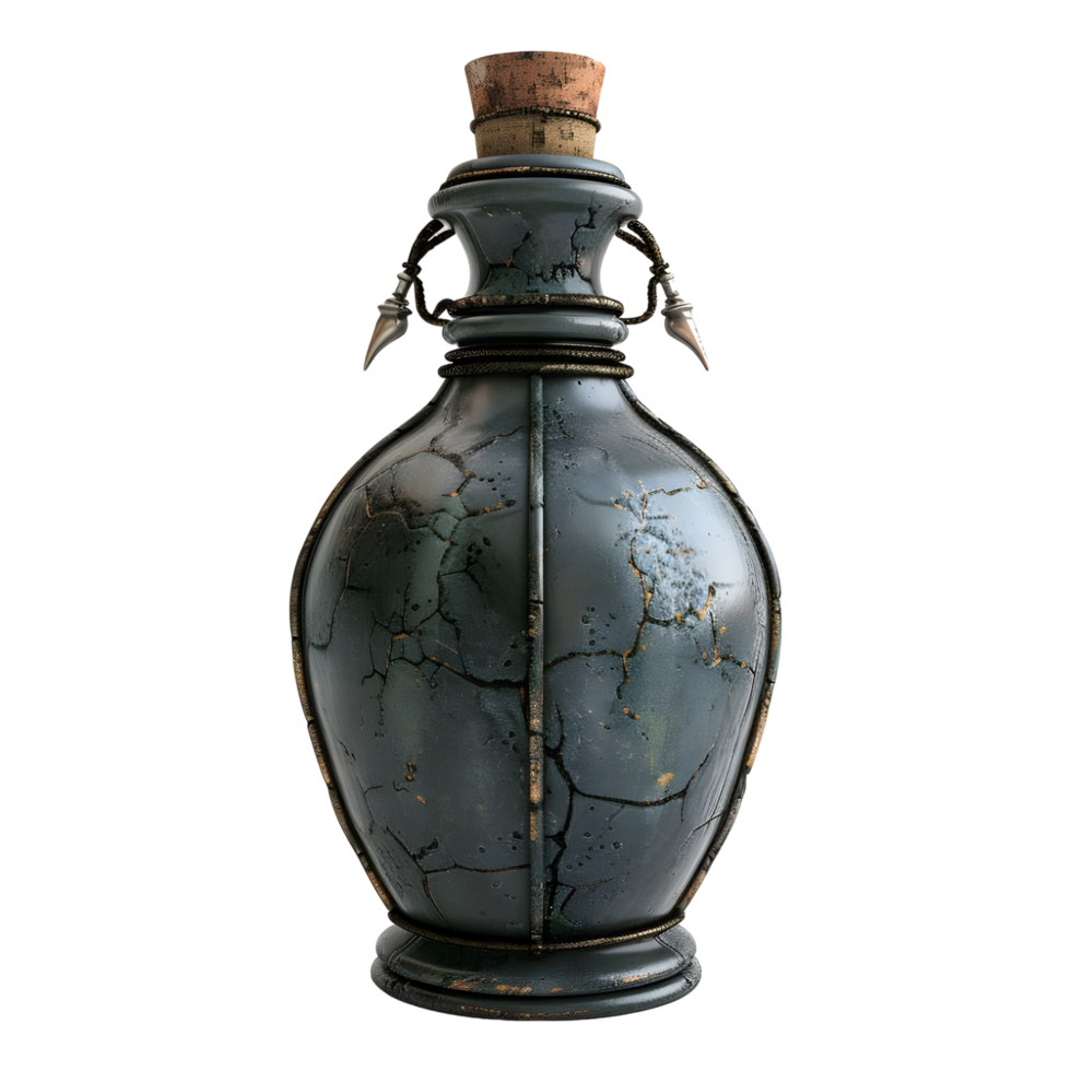 3D Rendering of a Magic Potion Bottle Transparent Background png
