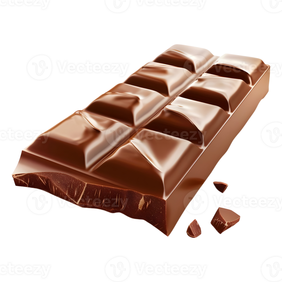 3D Rendering of a Plain Chocolate Transparent Background png