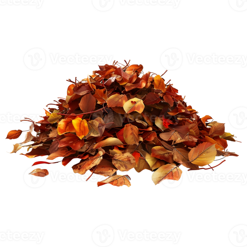 3D Rendering of a Autumn Leaves Transparent Background png