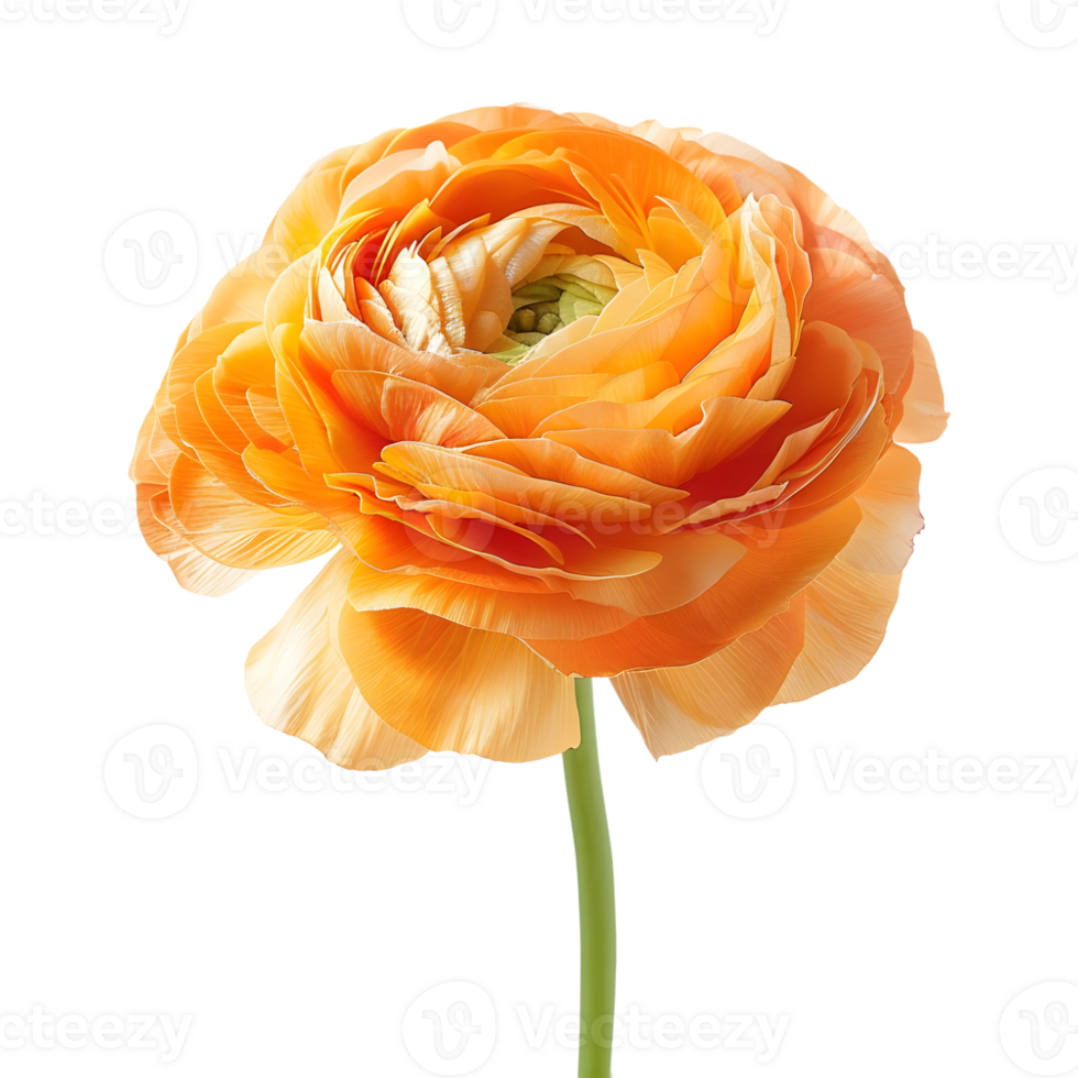 3D Rendering of a Persian buttercup Transparent Background png