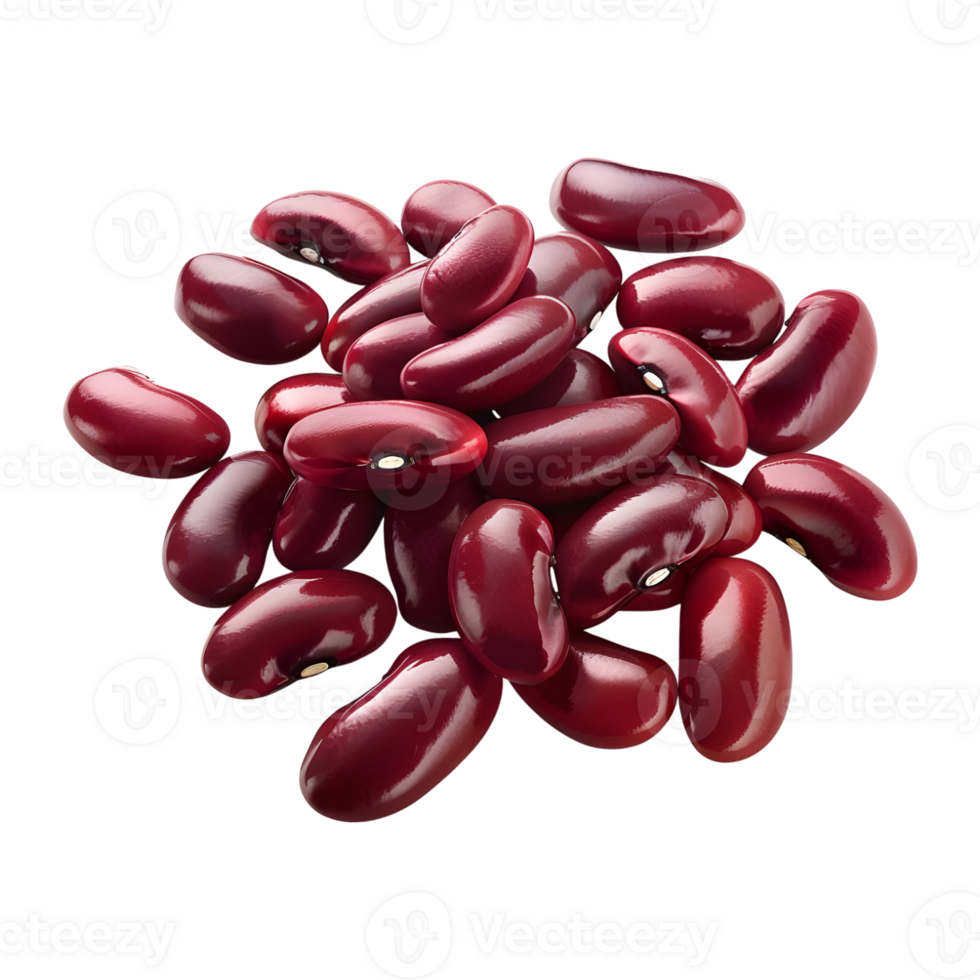 3D Rendering of a Red Beans Transparent Background png