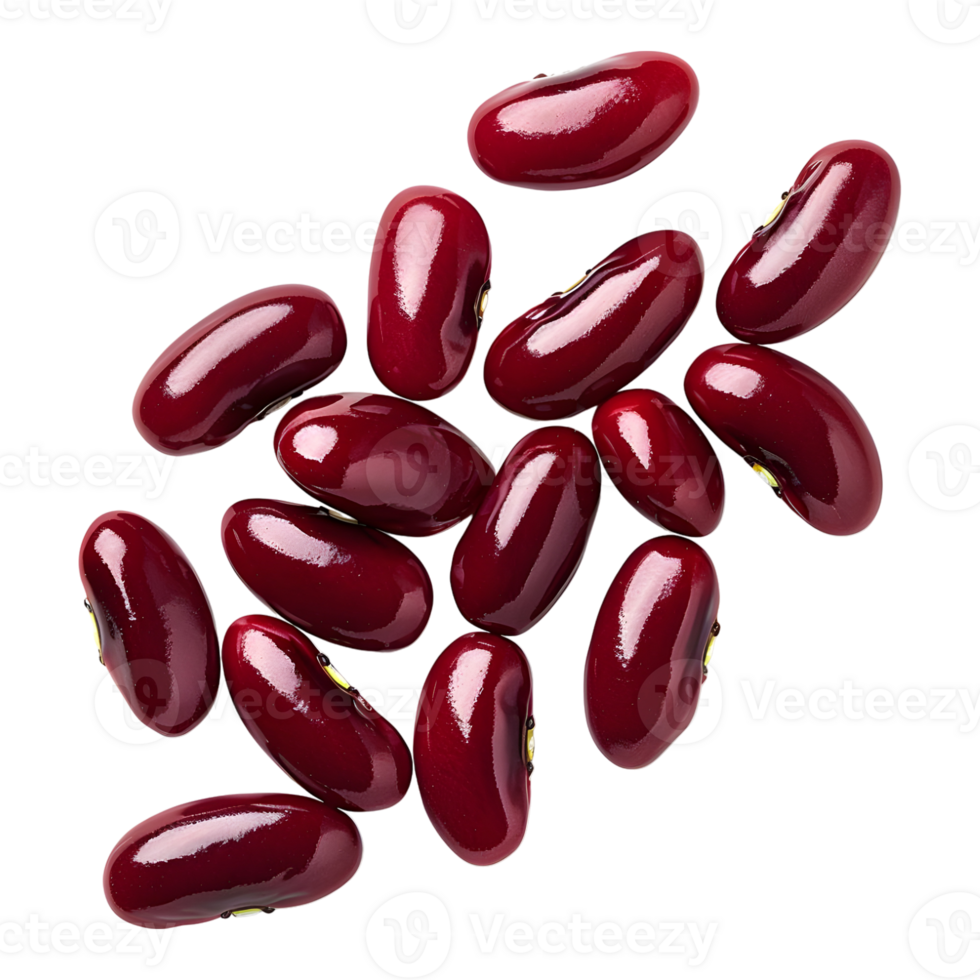 3D Rendering of a Red Beans Transparent Background png