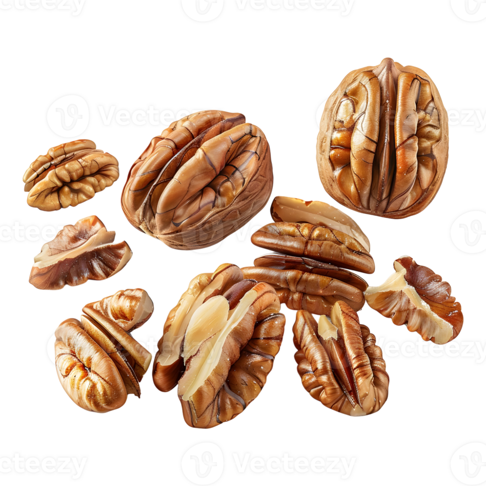 3D Rendering of a Walnuts Transparent Background png