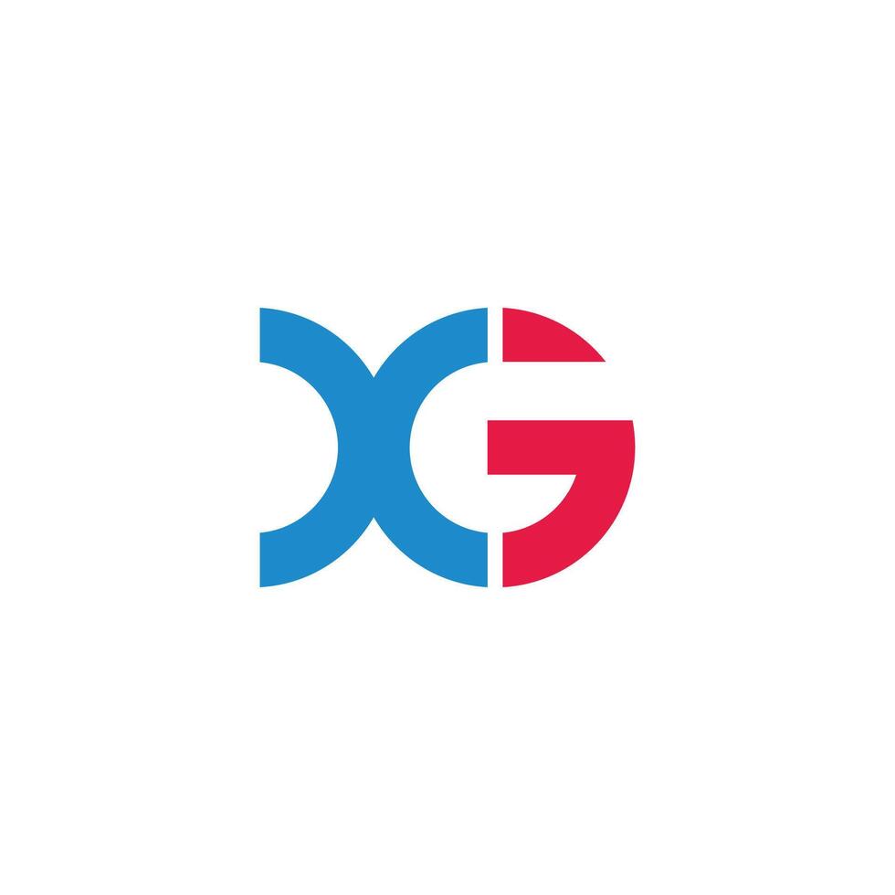 letra xg vinculado redondo geométrico vistoso logo vector