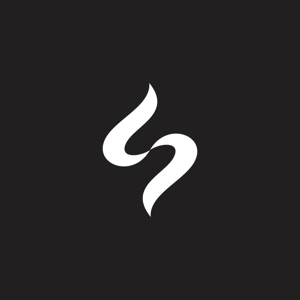 letter s curves motion smoke logo vector