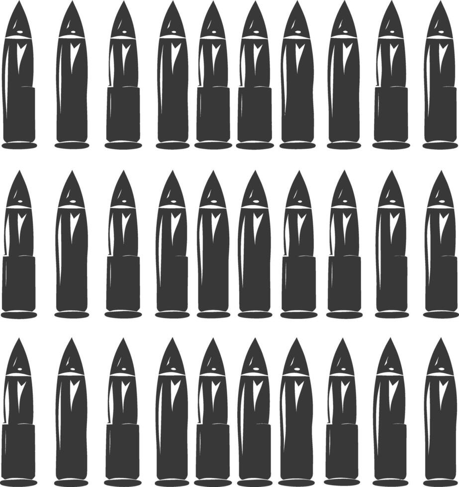 Silhouette bullets black color only vector