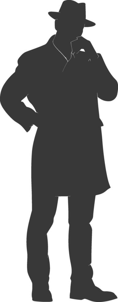 Silhouette incognito full body black color only vector