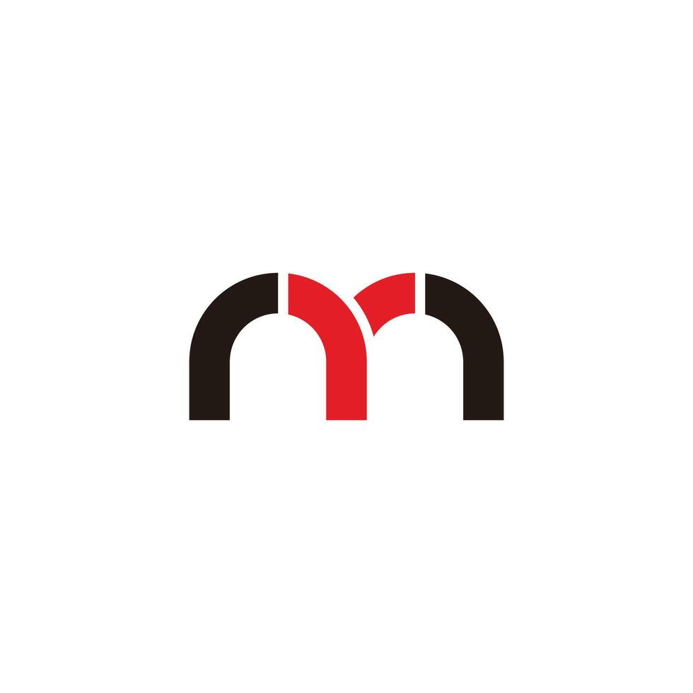 letter ym simple geometric line logo vector