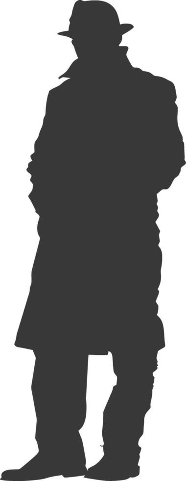 Silhouette incognito full body black color only vector