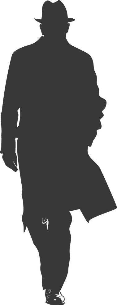 Silhouette incognito full body black color only vector