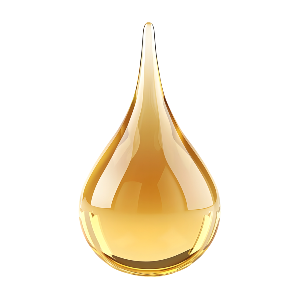 3D Rendering of a Liquid Drop on Transparent Background png