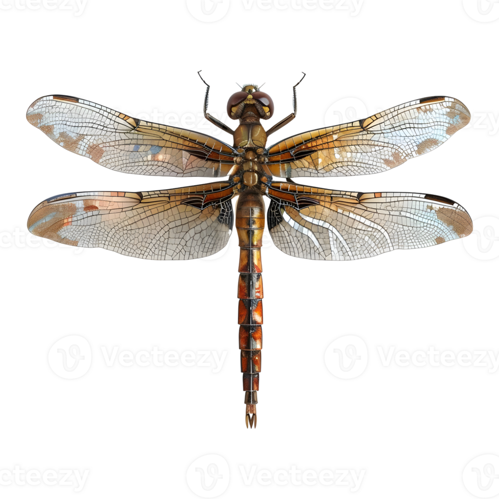 3d renderen van een libel Aan transparant achtergrond png