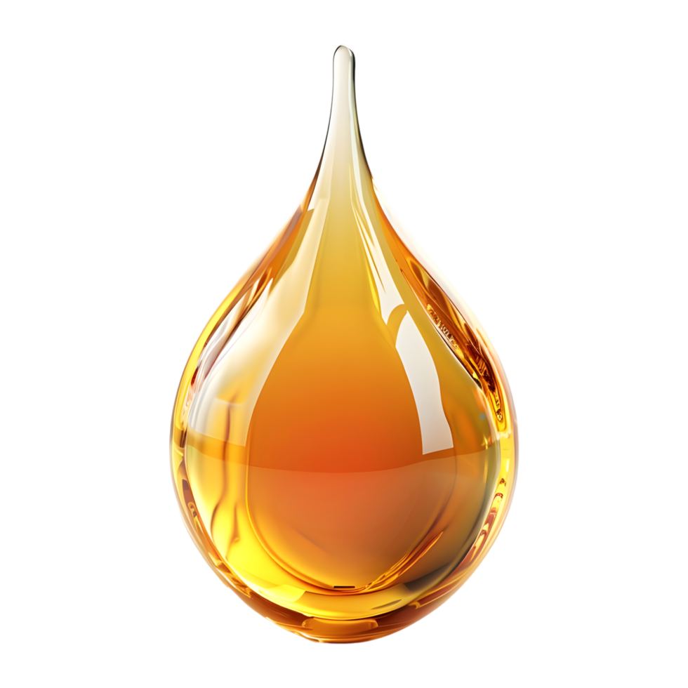 3D Rendering of a Liquid Drop on Transparent Background png