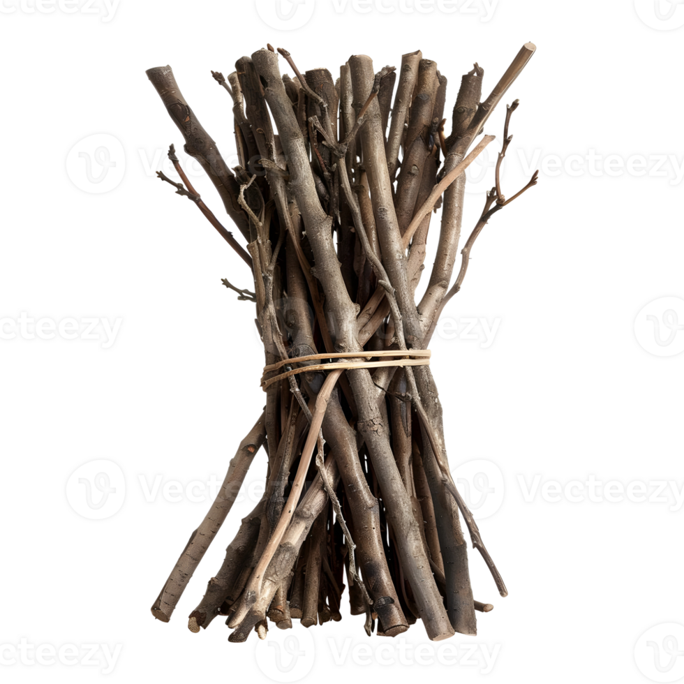 3D Rendering of a Wooden Sticks Stack on Transparent Background png