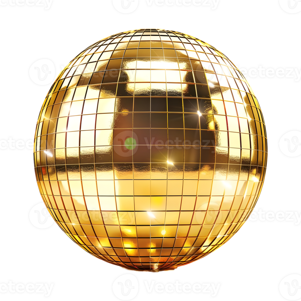 3D Rendering of a Disco Ball on Transparent Background png