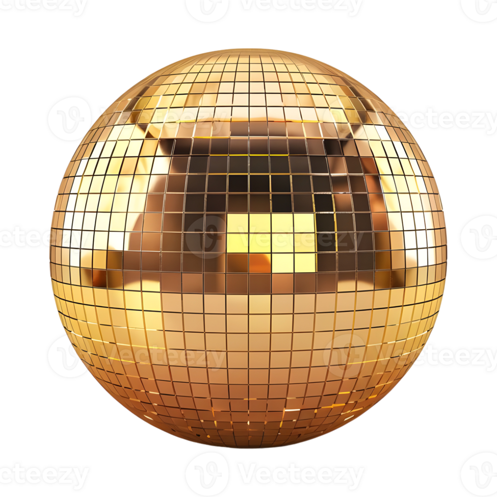 3D Rendering of a Disco Ball on Transparent Background png