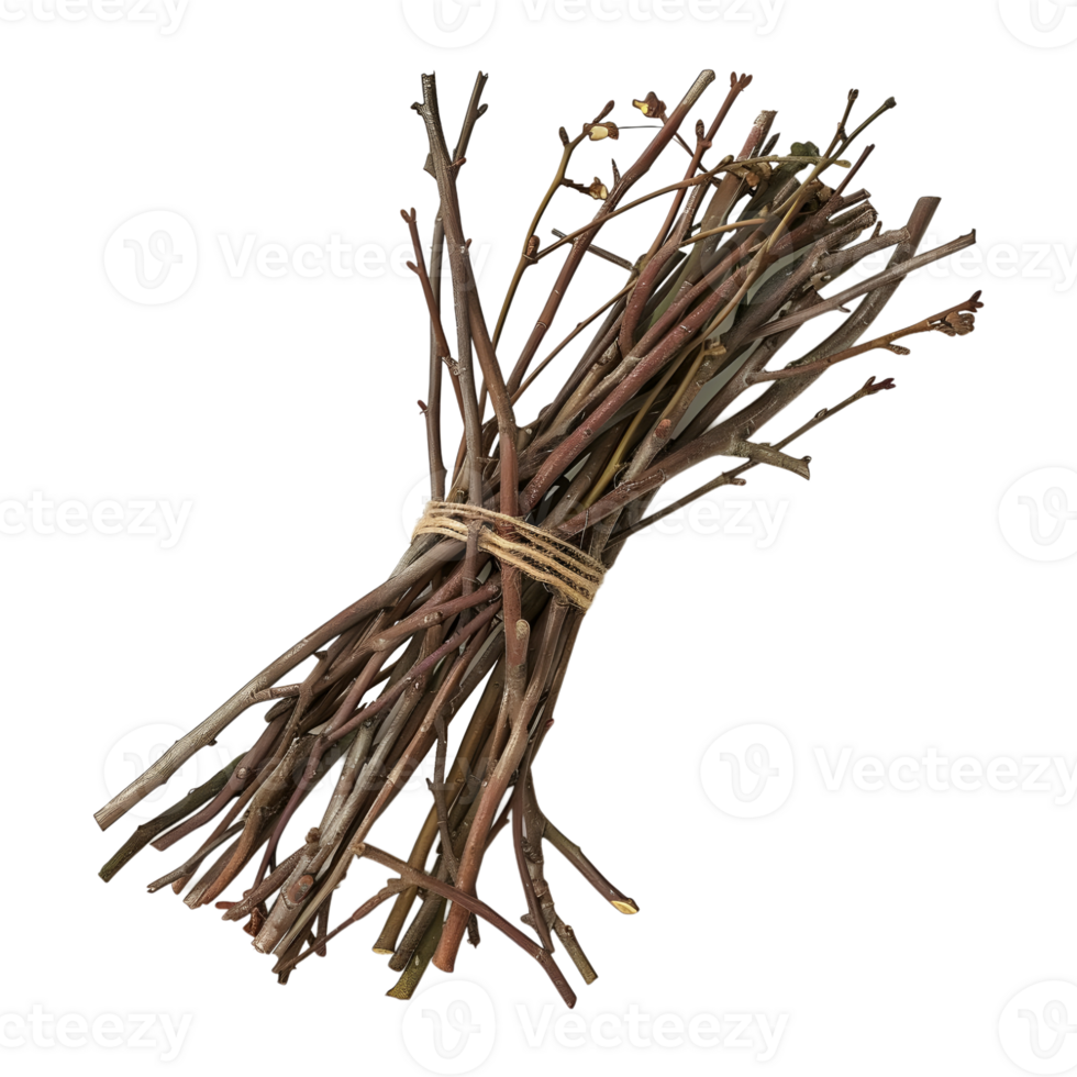 3D Rendering of a Wooden Sticks Stack on Transparent Background png