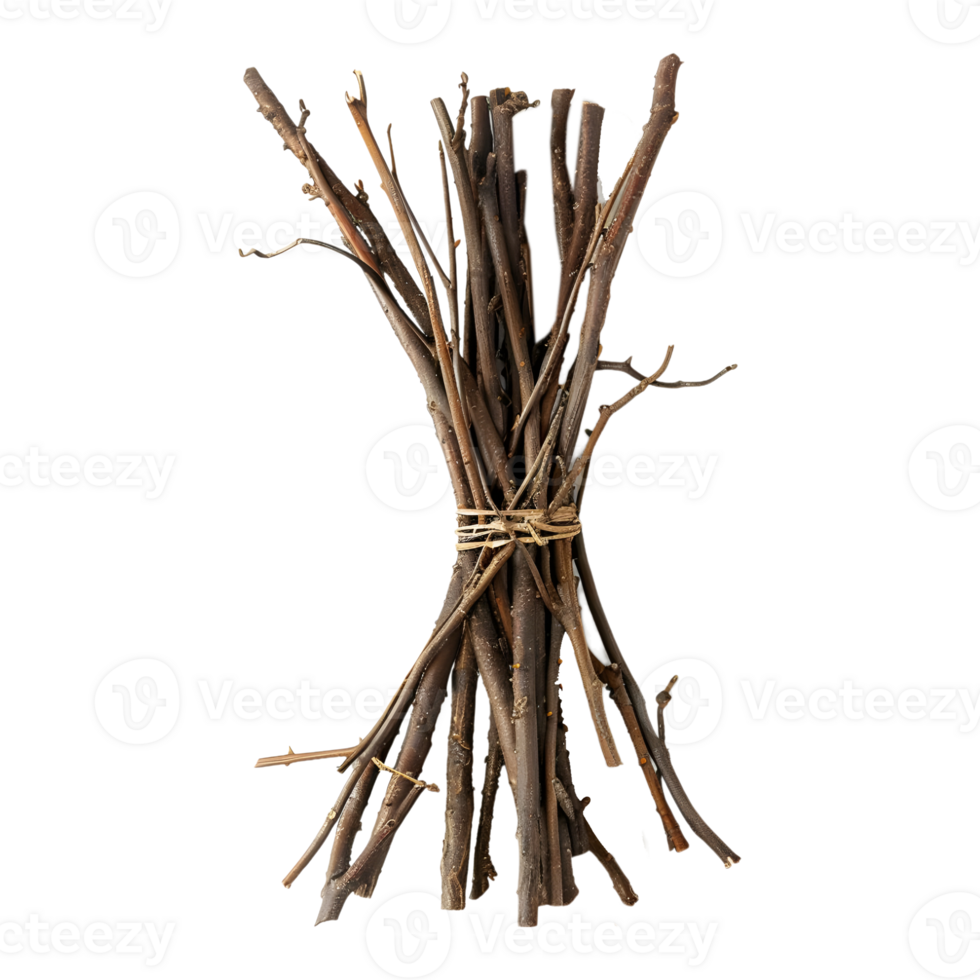 3D Rendering of a Wooden Sticks Stack on Transparent Background png