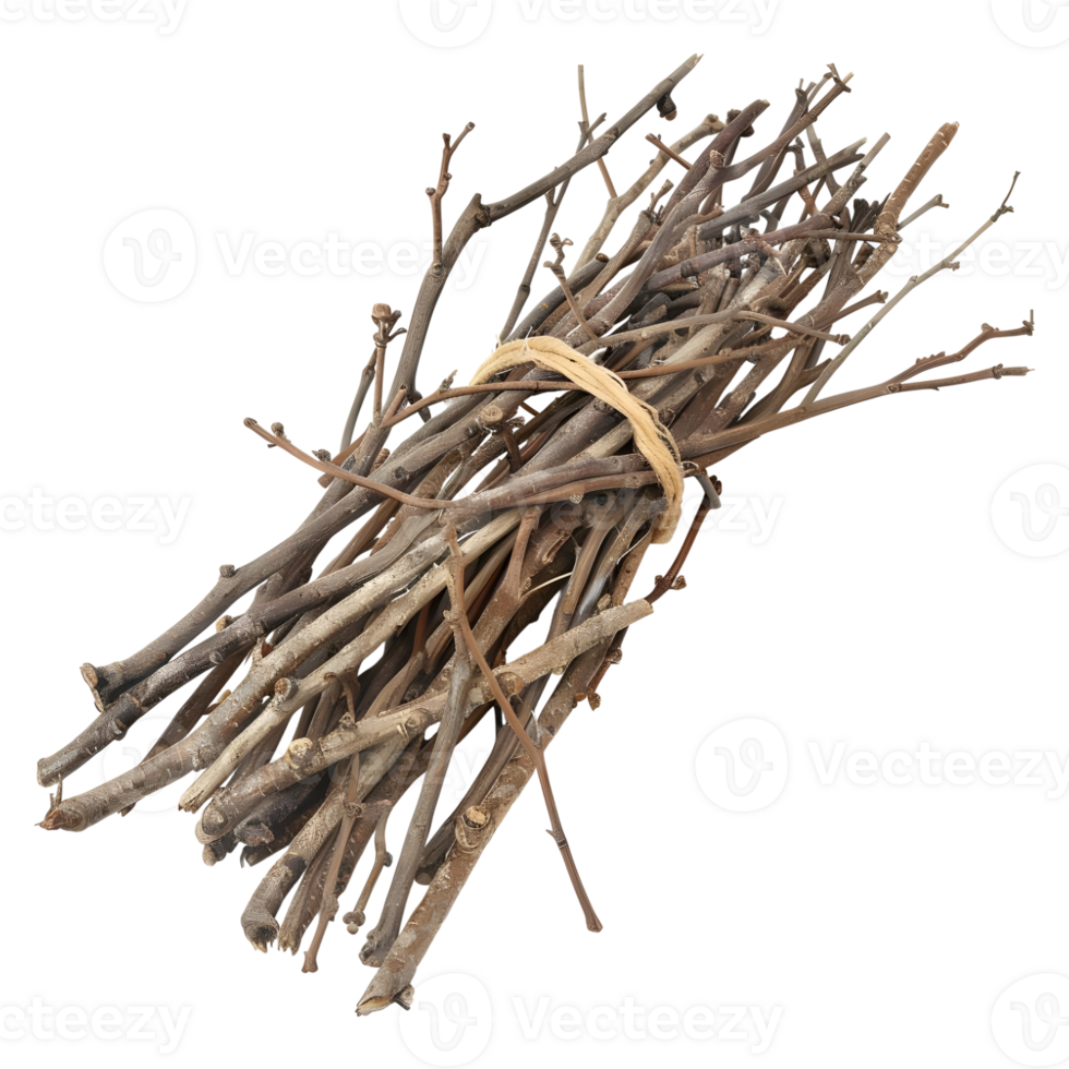 3D Rendering of a Wooden Sticks Stack on Transparent Background png